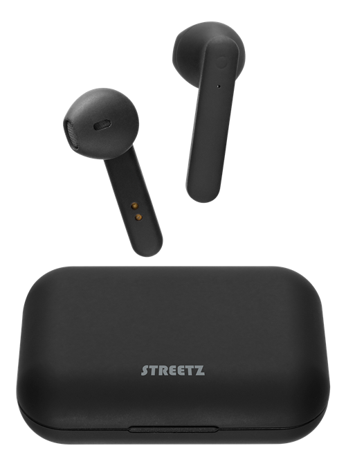 Полу-вкладыши STREETZ True Wireless Stereo, черный матовый