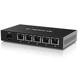 Ubiquiti EdgeRouter X, 5 Ports, SFP, Gigabit, Passive PoE, Black  ER-X-SFP  / UBI-ER-X-SFP