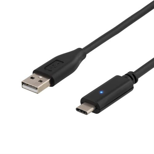 Cable DELTACO USB 2.0, black / USBC-1002