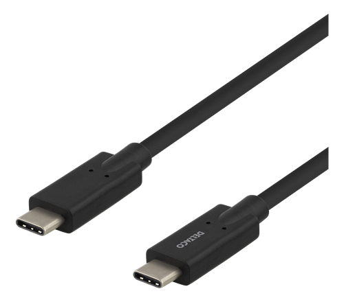 DELTACO USB-C - кабель USB-C, 5Гбит / с, 5A, 2M, черный