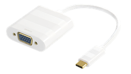 Adapter DELTACO USB C - VGA 1080P, white / USBC-VGA1