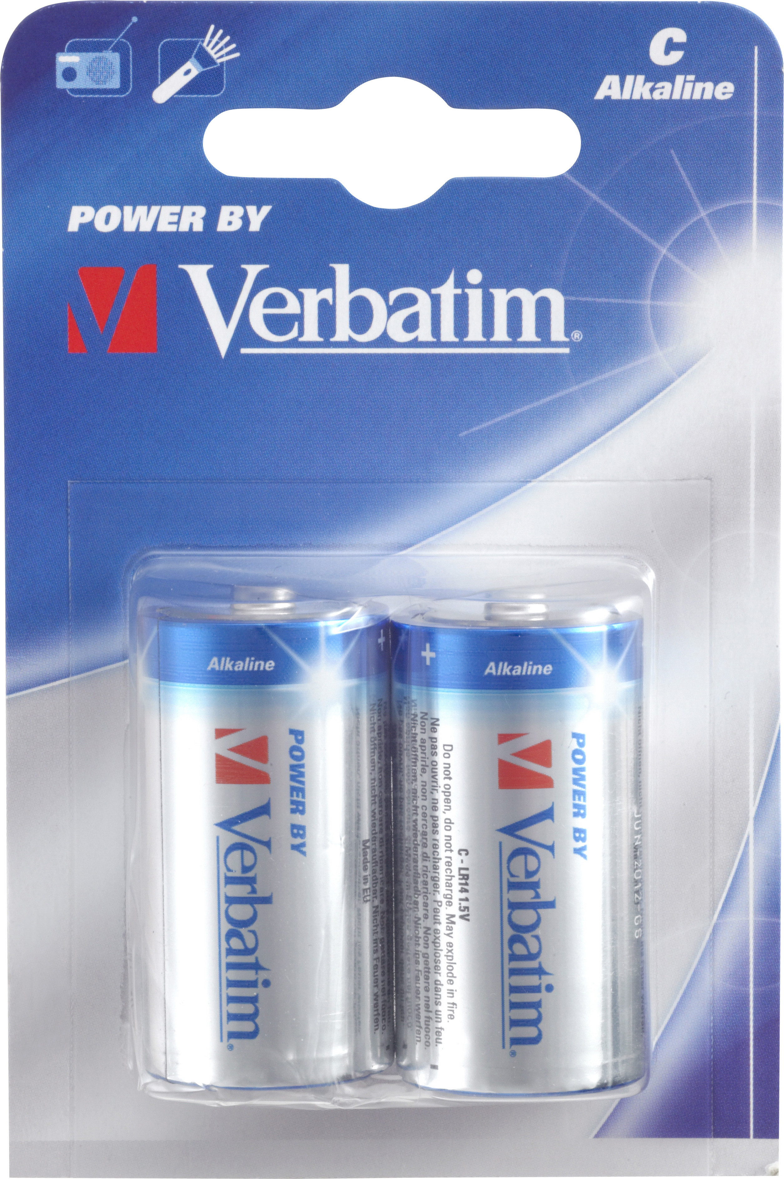 Batteries Verbatim  C (LR14), 2-pack Alkaline, 1.5 V / V49922