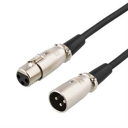 DELTACO XLR audio cable, 3 pin ha - 3 pin ho, 1m black  / XLR-1010